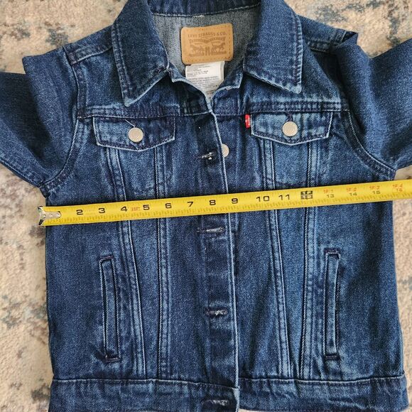 Levi's Youth Denim Jacket Kids Size M 10-12 SZ Blue Trucker Casual Button-Up - Picture 9 of 10